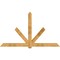 Ekena Millwork Kennewick Rough Sawn Timber Gable Bracket, Western Red Cedar, 108"W x 63"H x 6"D x 6"F, 14/12 Pitch GBW108X63X0606KEN00RWR - alternate 1
